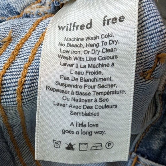 Aritzia Wilfred Free Jovovich Denim Shorts Retro Y2K Womens 6 Jorts Cuffed Blue - Picture 7 of 13